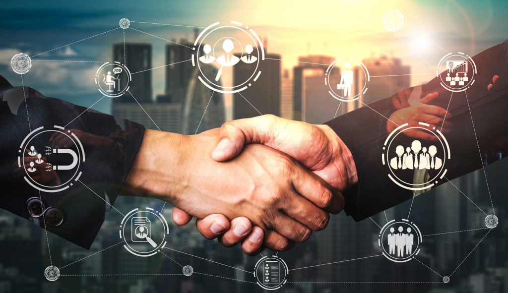 Human Resources Recruitment and People Networking Concept.