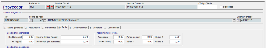 Cálculo y facturación de Rappels de Proveedores: gestión