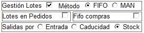 Gestión de Lotes en el software de gestión: gestión FIFO