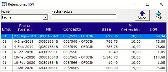 Registros de IRPF en el software de gestión (M.Contabilidad) - Software ...